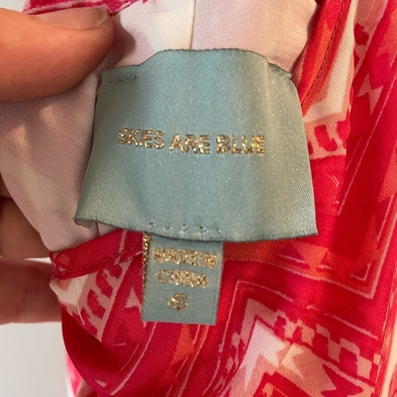 Skies Are Blue, hot pink and white mini halter sundress, size Small, EUC - Picture 3 of 7